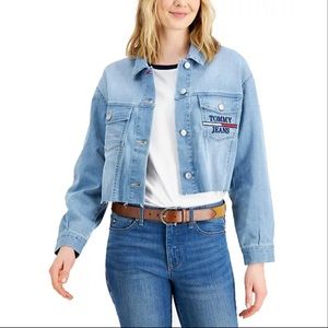 New Tommy Jeans Trucker Raw Hem Jean Jacket
